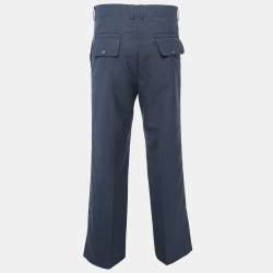 Jacquemus Navy Blue Wool Straight Leg Le Meunier Trousers M
