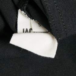 Pre Owned Jacquemus Black Velcro Pocket and Sleeve Detail Cotton Jersey T-Shirt S