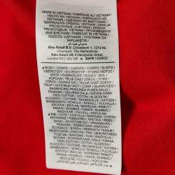 Jacquemus x Nike Red Logo Embossed Crew-Neck Oversized T-Shirt S