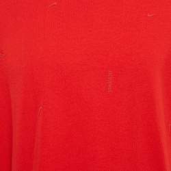 Jacquemus x Nike Red Logo Embossed Crew-Neck Oversized T-Shirt S
