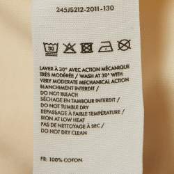 Jacquemus Cream Logo Print Cotton Raglan Sleeve T-Shirt L
