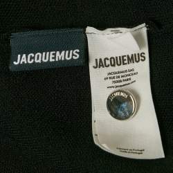Jacquemus Black Knit Logo Detail Polo T-Shirt XS