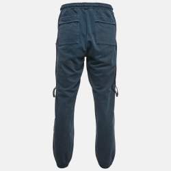 Jacquemus Navy Blue Logo Embroidered Cotton Knit Trackpants L