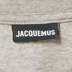 Pre Owned Jacquemus Grey Cotton Crew Neck T-Shirt XXL