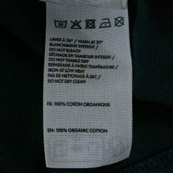 Pre Owned Jacquemus Navy Blue Logo Printed Cotton Crewneck T-Shirt S    