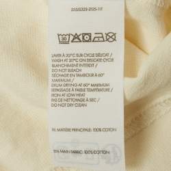 Pre Owned Jacquemus Off-White Cotton Banana Patch Detail Crew Neck T-Shirt XS
