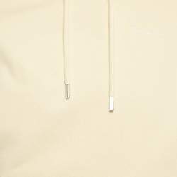 Pre Owned Jacquemus Cream Logo Embroidery Cotton Hooded Sweatshirt S