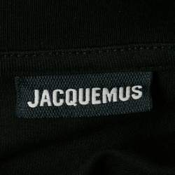 Pre Owned جاكيموس قميص جيرسي أسود بتفاصيل جيب مقاس صغير