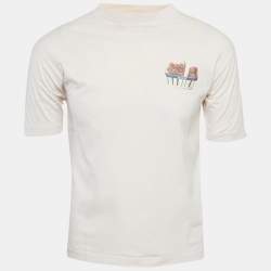 Pre Owned Jacquemus Pink Floral Print Jersey Crewneck T-Shirt XS