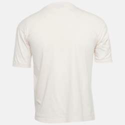 Pre Owned جاكيموس قميص جيرسي بتصميم أزهار وردي على الرقبة مقاس صغير جداً