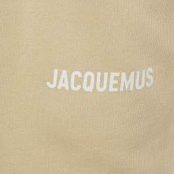 Pre Owned بنطلون جاكيموس بيج بشعار قطن مقاس كبير