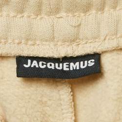 Pre Owned بنطلون جاكيموس بيج بشعار قطن مقاس كبير