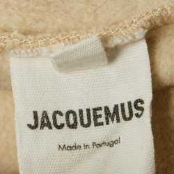 Pre Owned بنطلون جاكيموس بيج بشعار قطن مقاس كبير