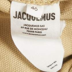 Pre Owned Jacquemus Beige Canvas Le Short Marrone Cargo Shorts S