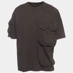 Pre Owned Jacquemus Brown Jersey Oversized Utility T-Shirt XXL