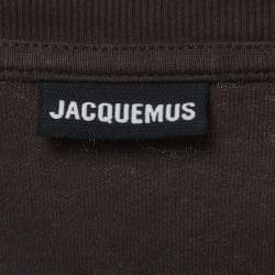Pre Owned Jacquemus Brown Jersey Oversized Utility T-Shirt XXL