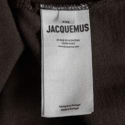 Pre Owned Jacquemus Brown Jersey Oversized Utility T-Shirt XXL
