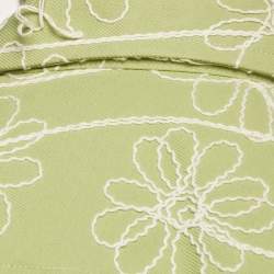Pre Owned Jacquemus Green Floral Yarn Embellished Denim Shirt XL