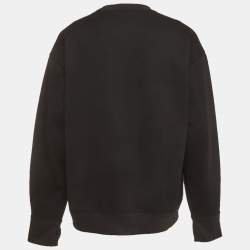 Pre Owned Jacquemus Black Logo Embroidered Jersey Sweatshirt XXL
