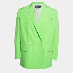 Jacquemus Neon Green Silk Blend La Veste Blazer S