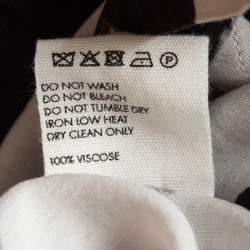 Pre Owned Jacquemus White/Black Melo Floral Print Crepe Short Sleeve Shirt S