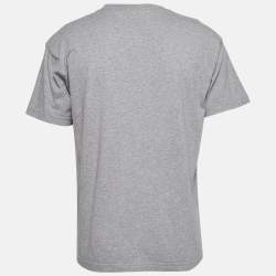 Pre Owned Jacquemus Grey Printed Cotton Knit T-shirt L