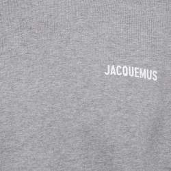 Pre Owned Jacquemus Grey Printed Cotton Knit T-shirt L