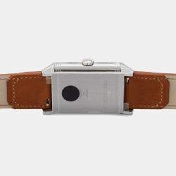 Jaeger LeCoultre White Stainless Skill Reverso Duoface Q3848423 Manual Winding Men's Wristwatch 47mm
