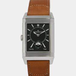 Jaeger LeCoultre White Stainless Skill Reverso Duoface Q3848423 Manual Winding Men's Wristwatch 47mm