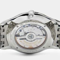 Jaeger LeCoultre Silver Stainless Steel Master Grande Ultra Thin 174.8.90.S Men's Wristwatch 40 mm