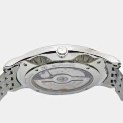 Jaeger LeCoultre Silver Stainless Steel Master Grande Ultra Thin 174.8.90.S Men's Wristwatch 40 mm