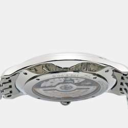 Jaeger LeCoultre Silver Stainless Steel Master Grande Ultra Thin 174.8.90.S Men's Wristwatch 40 mm