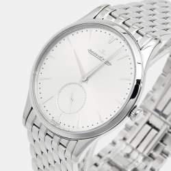 Jaeger LeCoultre Silver Stainless Steel Master Grande Ultra Thin 174.8.90.S Men's Wristwatch 40 mm