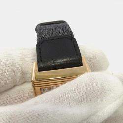 Jaeger LeCoultre Silver 18k Rose Gold Reverso Tribute Q7132521 Manual Winding 27 mm 