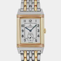 Jaeger-LeCoultre Silver Two-Tone Reverso Grande Taille 270.5.62 Manual Winding Men's Wristwatch 17 mm