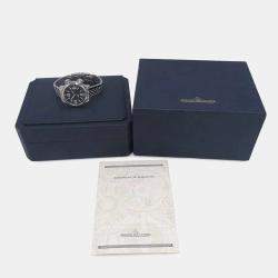 Jaeger LeCoultre Black Stainless Steel Master Compressor Automatic Men's Wristwatch 37 mm