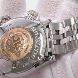 Jaeger LeCoultre Black Stainless Steel Master Compressor Automatic Men's Wristwatch 37 mm