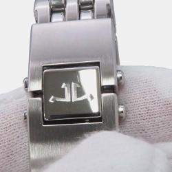 Jaeger LeCoultre Black Stainless Steel Master Compressor Automatic Men's Wristwatch 37 mm