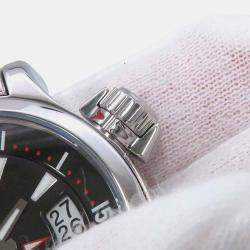 Jaeger LeCoultre Black Stainless Steel Master Compressor Automatic Men's Wristwatch 37 mm
