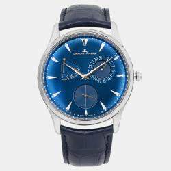 Jaeger LeCoultre Blue Stainless Steel Reserve de Marche Q1378480 Automatic Men's Wristwatch 39 mm