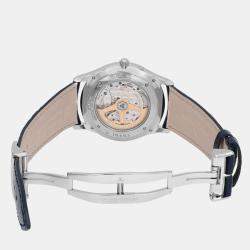 Jaeger LeCoultre Blue Stainless Steel Reserve de Marche Q1378480 Automatic Men's Wristwatch 39 mm