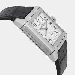 Jaeger LeCoultre White Stainless Steel Reverso Squadra Q7008420 Automatic Men's Wristwatch 35 mm