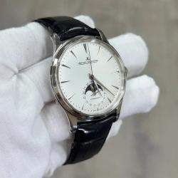 Pre Owned Jaeger-LeCoultre Master Ultra Thin Moonphase Q1368430 Automatic Silver Stainless Steel Men's Wristwatch 39 mm