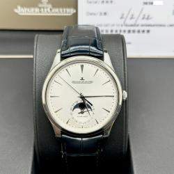 Pre Owned Jaeger-LeCoultre Master Ultra Thin Moonphase Q1368430 Automatic Silver Stainless Steel Men's Wristwatch 39 mm