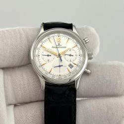 Pre Owned Jaeger-LeCoultre Master Control 145.8.31 Quartz Silver Dial Stainless Steel Men's Wristwatch 34 mm