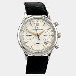 Pre Owned Jaeger-LeCoultre Master Control 145.8.31 Quartz Silver Dial Stainless Steel Men's Wristwatch 34 mm