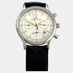 Pre Owned Jaeger-LeCoultre Master Control 145.8.31 Quartz Silver Dial Stainless Steel Men's Wristwatch 34 mm