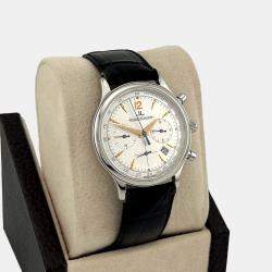Pre Owned Jaeger-LeCoultre Master Control 145.8.31 Quartz Silver Dial Stainless Steel Men's Wristwatch 34 mm