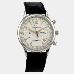 Pre Owned Jaeger-LeCoultre Master Control 145.8.31 Quartz Silver Dial Stainless Steel Men's Wristwatch 34 mm