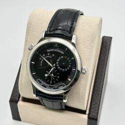 Pre Owned Jaeger-LeCoultre Master Geographic 142.8.92.S Automatic Black Dial Stainless Steel Men's Wristwatch 38 mm